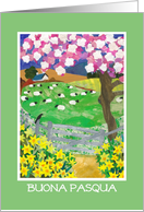 Italian Easter Card - Spring Landscape card