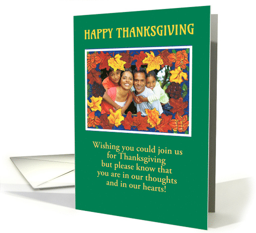 Thanksgiving Custom Photo with Fall Foliage Blank Inside card (879389)