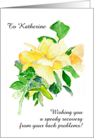 Custom Front Get Well Yellow Dreaming Spires Roses card