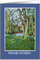 German Easter Card - Riverbank in Early Spring card