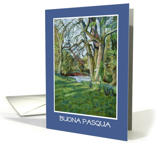 Italian Easter Card - Riverbank in Early Spring card (883197)