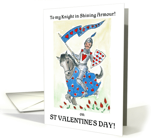 Valentine's Day Knight in Shining Armour Blank Inside card (892022)