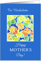 Mother’s Day Custom Front Name Specific Nasturtiums card