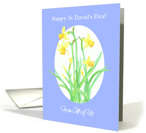 St David's Day Daffodils From All of Us Blank Inside card (908266)