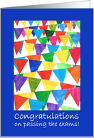 Festive Flags Passing Exam Congratulations Card