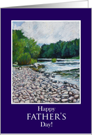 Father’s Day Greeting with River Landscape River Usk Wales card