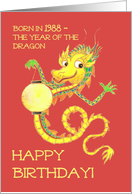 Birthday for Anyone Born in 1988 the Chinese Year of the Dragon card