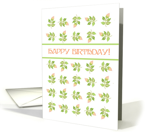 Birthday Greetings with Pretty Pink Rosebuds card (937964)