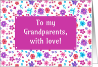 Grandparents Day Greeting with Ditsy Floral Pattern card