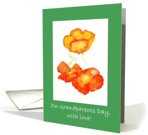 Grandparents Day Wishes with Orange Icelandic Poppies card (954527)
