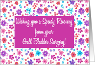 Get Well From Gall Bladder Surgery with Ditsy Floral Pattern card