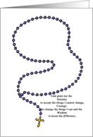 Rosary - Serenity Prayer - 12 Step Recovery - Encouragement card