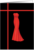 Red Formal Dress - Note Cards - Blank Cards