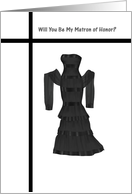 Matron of Honor - Black Dress card