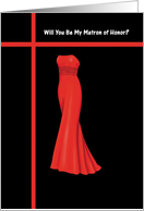 Matron of Honor - Red Dress card