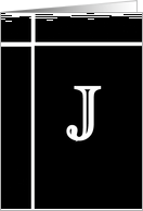 Letter J - Personalized - Monogram - Blank Card