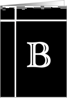 Letter B - Personalized - Monogram - Blank Card