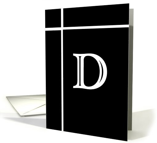 Letter D - Personalized - Monogram - Blank card (542671)