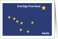 Alaska - City of Kenai - Flag - Souvenir Card