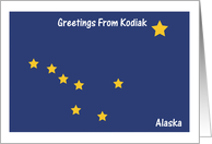 Alaska - City of Kodiak - Flag - Souvenir Card