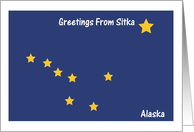 Alaska - City of Sitka - Flag - Souvenir Card