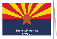 Arizona - City of Mesa - Flag - Souvenir Card