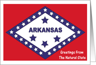 Arkansas - The Natural State - Flag - Souvenir Card