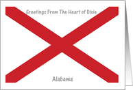 Alabama - The Heart of Dixie - Flag - Souvenir Card