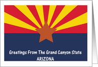Arizona - The Grand Canyon State - Flag - Souvenir Card