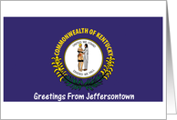 Kentucky - City of Jeffersontown - Flag - Souvenir Card