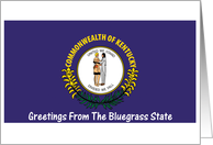 Kentucky - The Bluegrass State - Flag - Souvenir Card