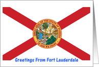 Florida - City of Fort Lauderdale - Flag - Souvenir Card
