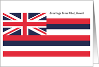 Hawaii - City of Kihei - Flag - Souvenir Card