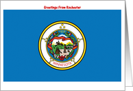 Minnesota - City of Rochester - Flag - Souvenir Card