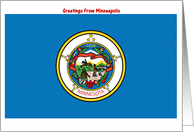 Minnesota - City of Minneapolis - Flag - Souvenir Card