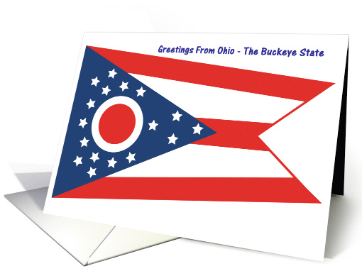 Ohio - The Buckeye State - Flag - Souvenir card (562594)