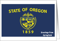 Oregon - City of Springfield - Flag - Souvenir Card