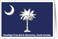 South Carolina - City of North Charleston - Flag - Souvenir Card
