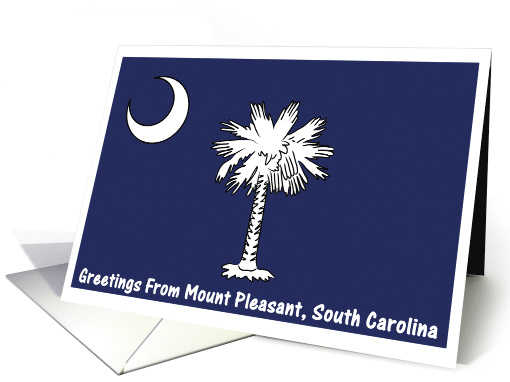 South Carolina - City of Mount Pleasant - Flag - Souvenir card