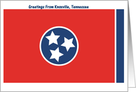 Tennessee - City of Knoxville - Flag - Souvenir Card