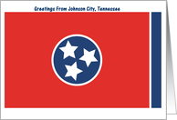 Tennessee - Johnson City - Flag - Souvenir Card