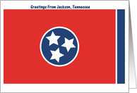 Tennessee - City of Jackson - Flag - Souvenir Card