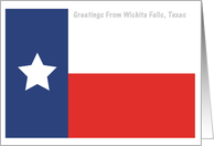 Texas - City of Wichita Falls - Flag - Souvenir Card