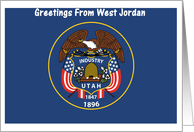 Utah - City of West Jordan - Flag - Souvenir Card