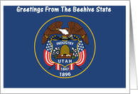 Utah - The Beehive State - Flag - Souvenir Card