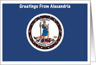 Virginia - City of Alexandria - Flag - Souvenir Card
