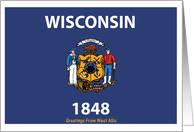 Wisconsin - City of West Allis - Flag - Souvenir Card