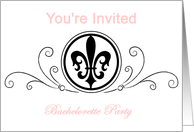 Fleur de lis - Invitation - Bachelorette Party - Blank Card