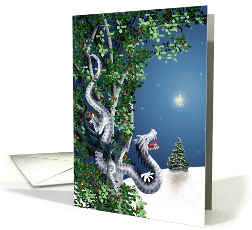White Dragon Christmas card (539700)