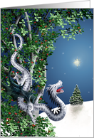 White Dragon Christmas Card